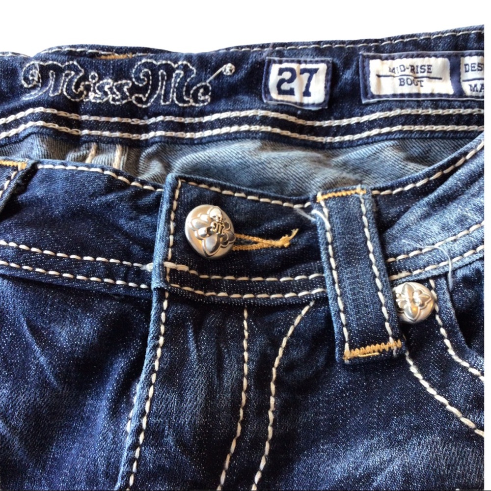 Miss Me Dark Wash Mid-rise Jeans - Picture 5 of 6